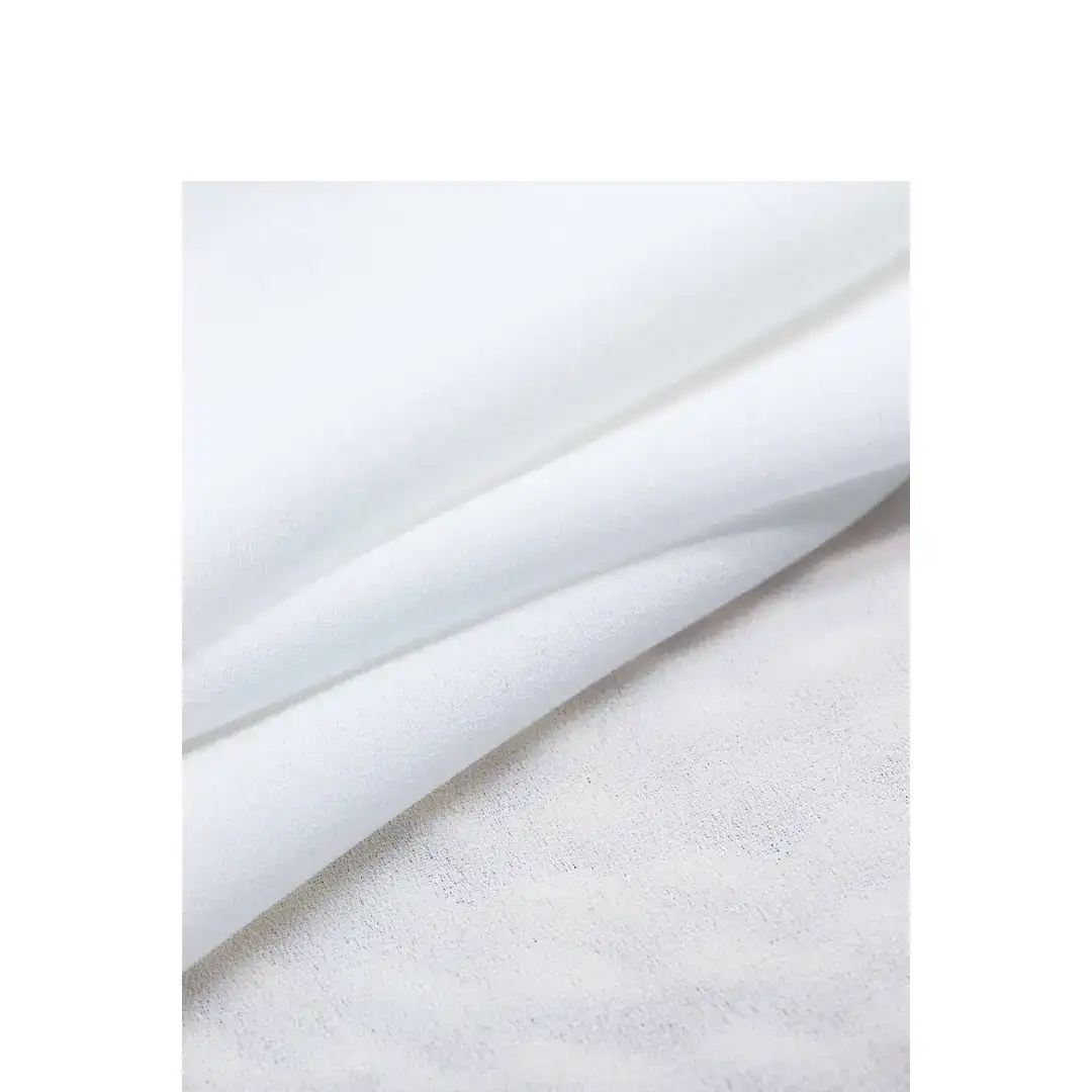 China Fabric for Shirt,Blouse,Skirt Chiffon Synthetic Woven Fabric Polyester white color buy from China wholesaler bulk order at wholesale price free worldwide shipping Alibaba