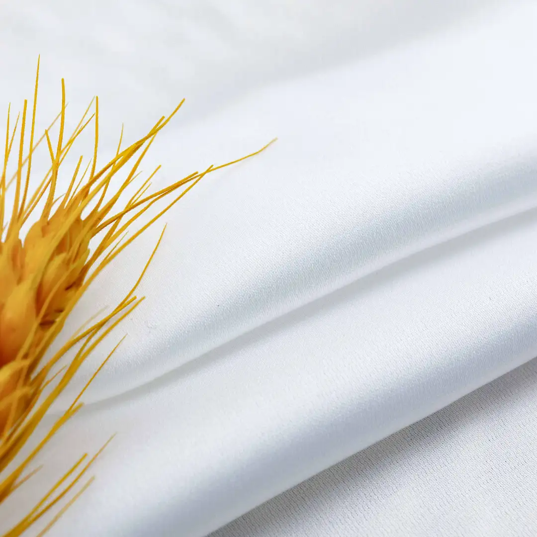 China Fabric for Shirt,Blouse,Skirt Chiffon Synthetic Woven Fabric Polyester Spandex white color buy from China wholesaler bulk order at wholesale price free worldwide shipping Alibaba