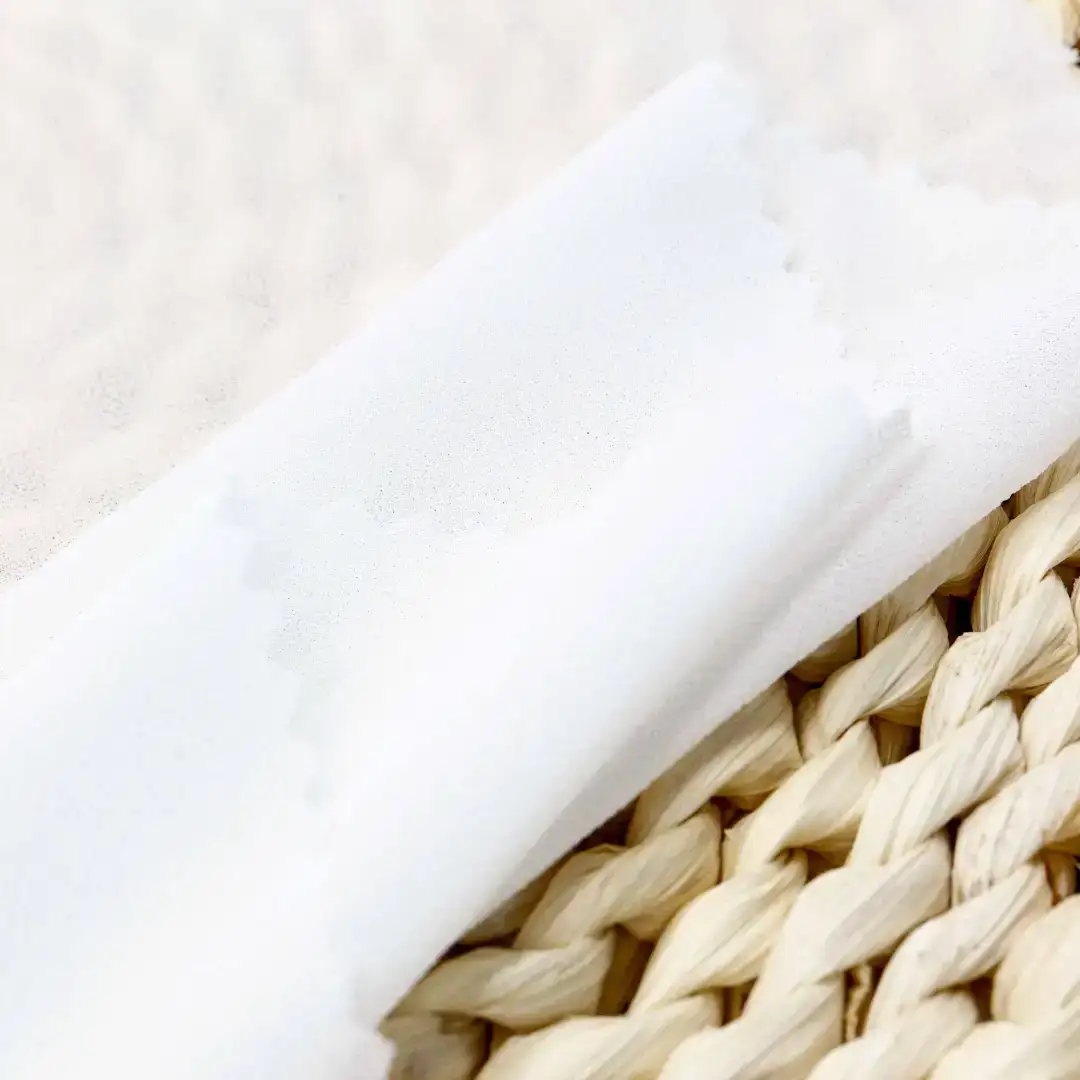 China Fabric for Skirt Chiffon Synthetic Woven Fabric Polyester Milky white color buy from China wholesaler bulk order at wholesale price free worldwide shipping Alibaba