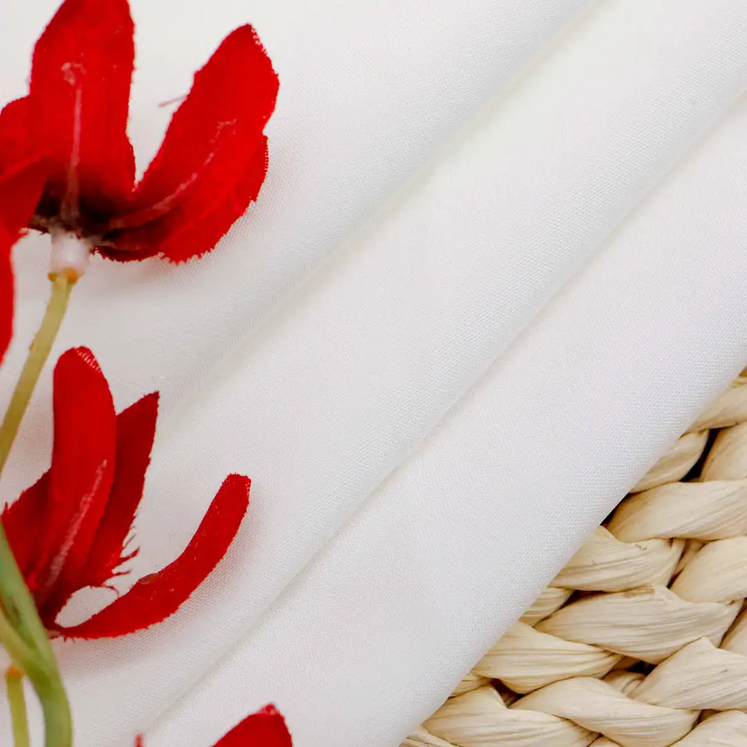 China Fabric for Blouse,Skirt Chiffon Synthetic Woven Fabric Polyester Spandex white color buy from China wholesaler bulk order at wholesale price free worldwide shipping Alibaba