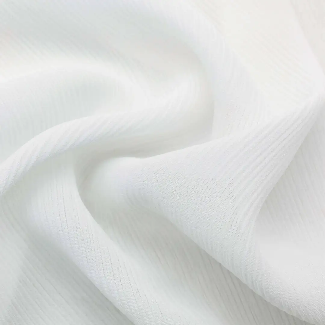 China Fabric for Shirt,Blouse,Skirt Chiffon Synthetic Woven Fabric Polyester white color buy from China wholesaler bulk order at wholesale price free worldwide shipping Alibaba