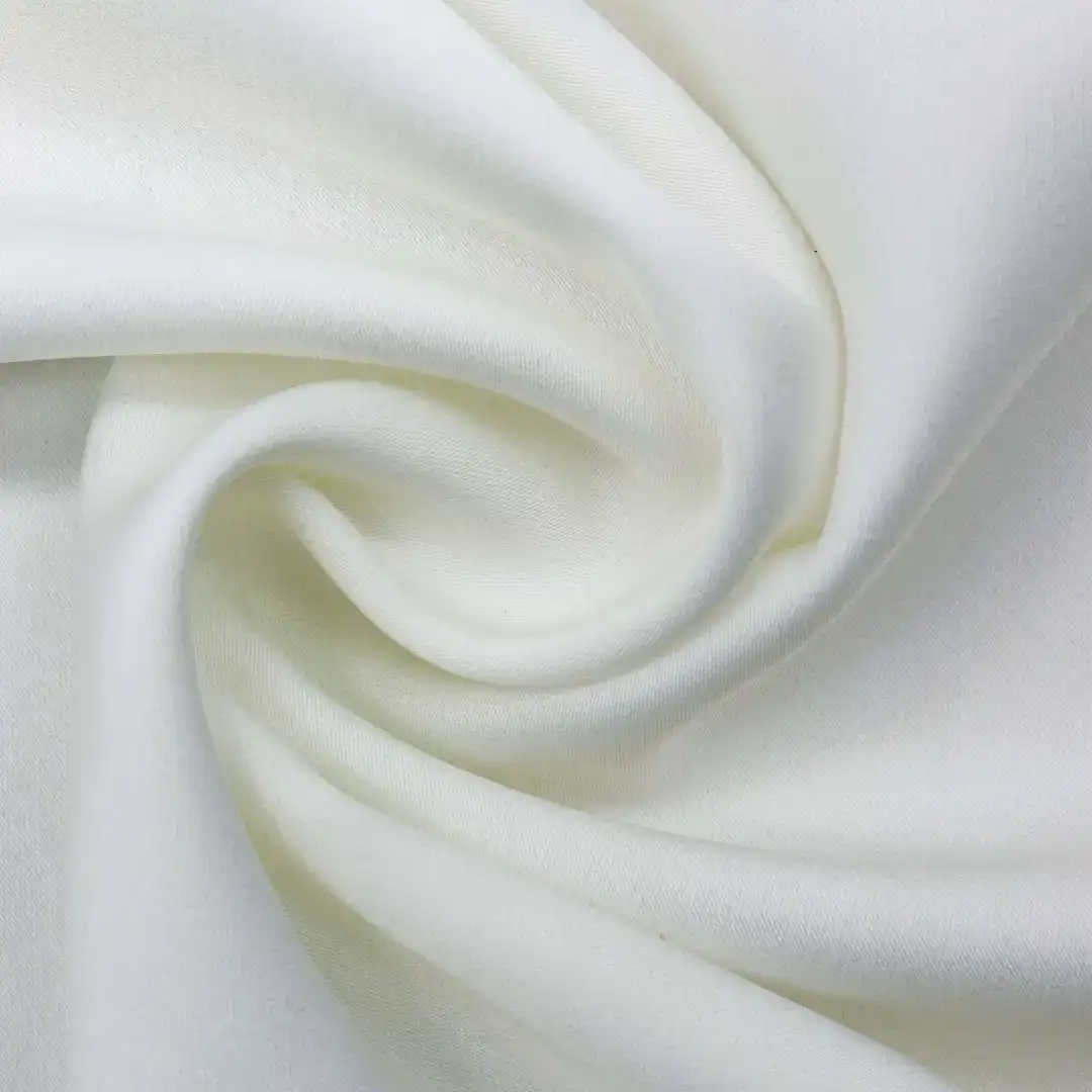 China Fabric for Blouse,Pajamas Bengaline Synthetic Woven Fabric Polyester Spandex white color buy from China wholesaler bulk order at wholesale price free worldwide shipping Alibaba