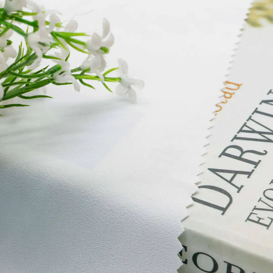 China Fabric for Shirt,Blouse,Skirt Chiffon Synthetic Woven Fabric Polyester white color buy from China wholesaler bulk order at wholesale price free worldwide shipping Alibaba