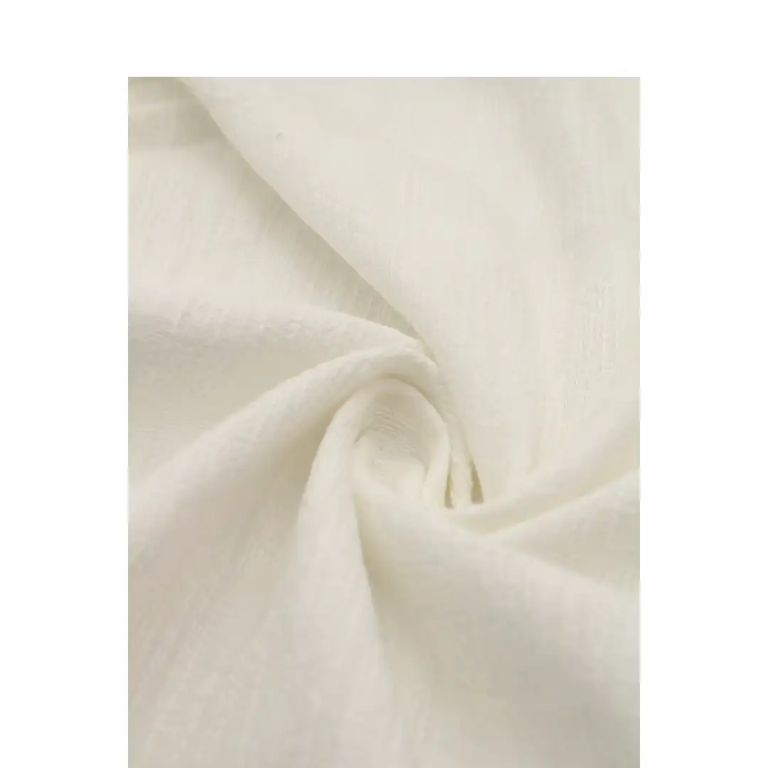 China Fabric for Blouse,Crop Top Cotton/Rayon Jacquard Woven Blended Fabric Cotton Rayon Linen white color buy from China wholesaler bulk order at wholesale price free worldwide shipping Alibaba