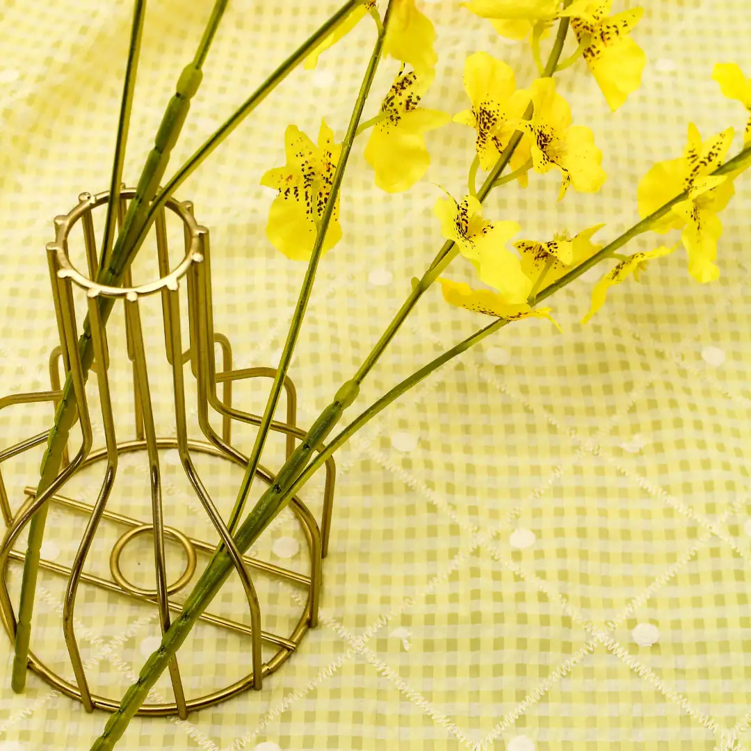 China Fabric for Blouse,Skirt Schiffli Synthetic Woven Fabric Nylon Polyester Tencel yellow color buy from China wholesaler bulk order at wholesale price free worldwide shipping Alibaba