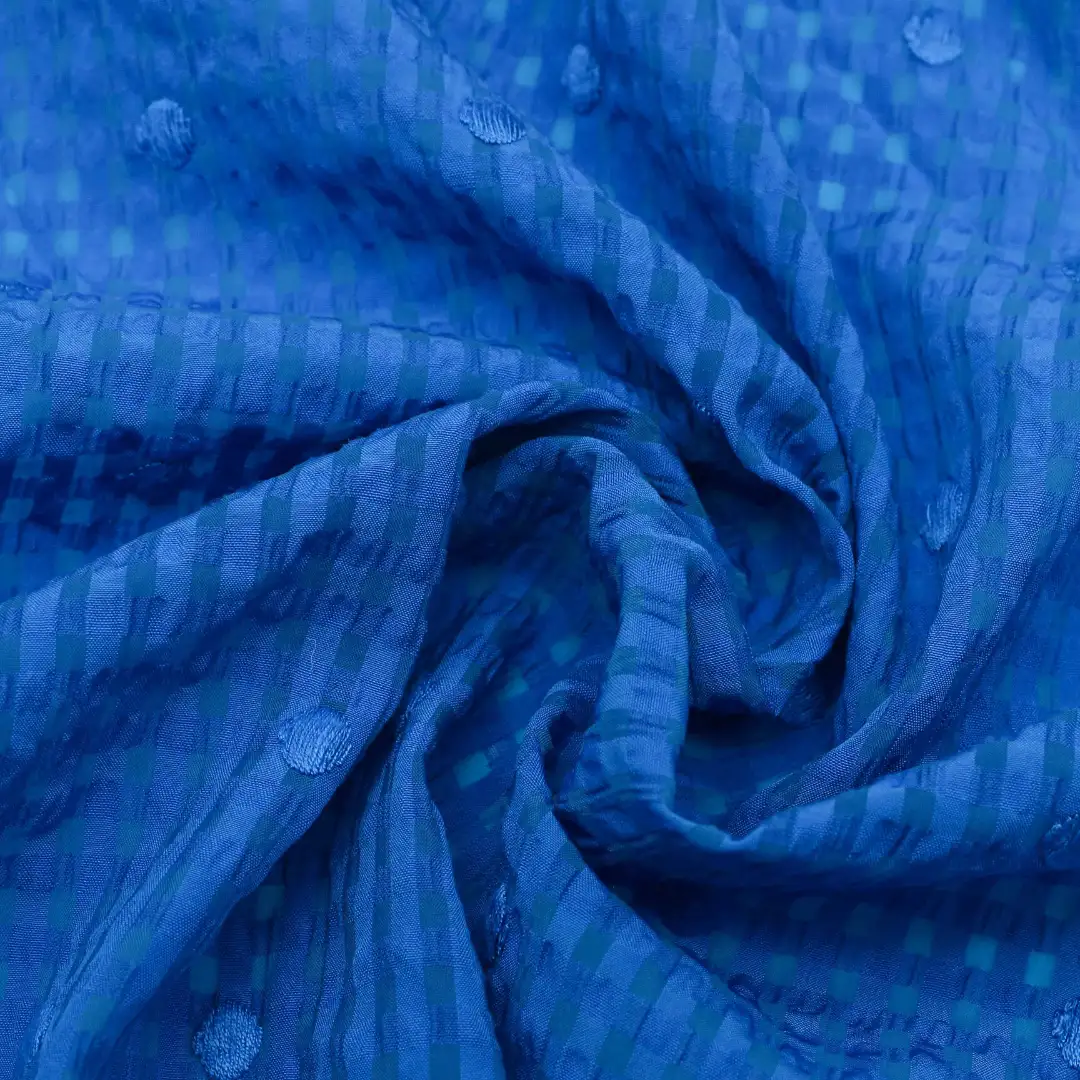 China Fabric for Blouse,Skirt Schiffli Synthetic Woven Fabric Nylon Polyester Tencel blue color buy from China wholesaler bulk order at wholesale price free worldwide shipping Alibaba