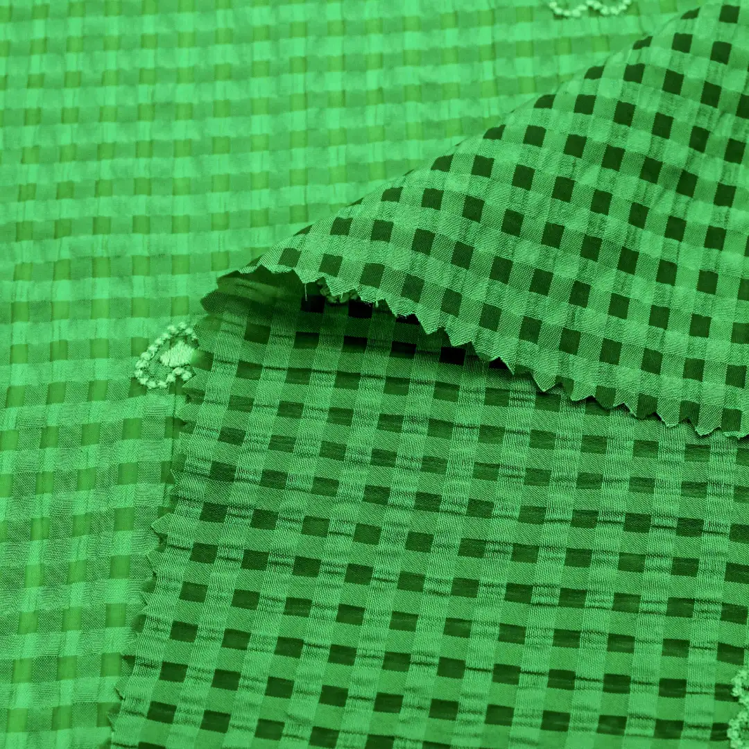 China Fabric for Blouse,Skirt Schiffli Synthetic Woven Fabric Nylon Polyester Tencel green color buy from China wholesaler bulk order at wholesale price free worldwide shipping Alibaba