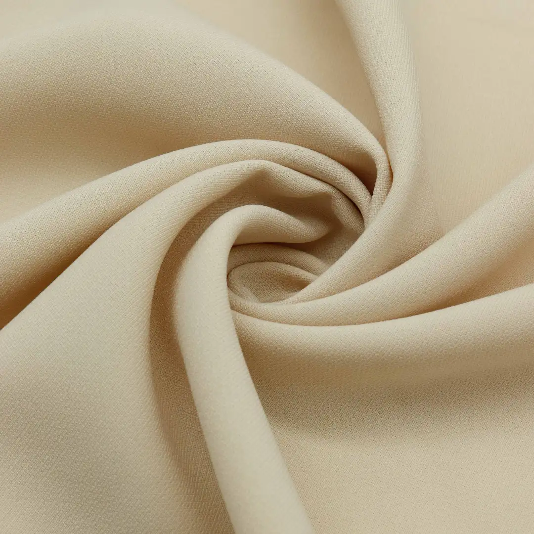 China Fabric for Blazer Cotton Plain Natural Woven Fabric Polyester Spandex Beige color buy from China wholesaler bulk order at wholesale price free worldwide shipping Alibaba