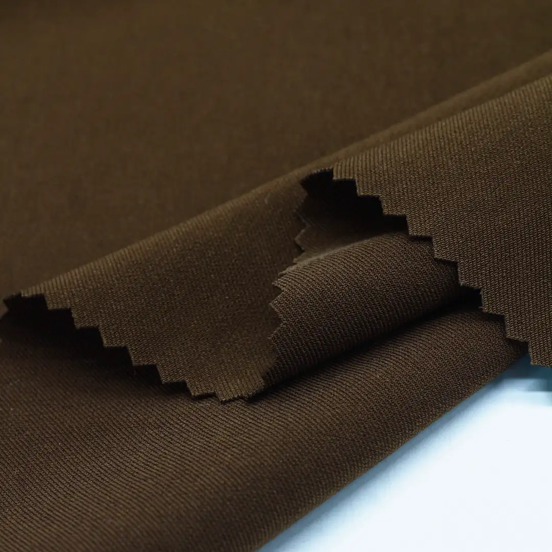 China Fabric for Jackets,Blazer Twill Synthetic Woven Fabric Polyester Spandex brown color buy from China wholesaler bulk order at wholesale price free worldwide shipping Alibaba