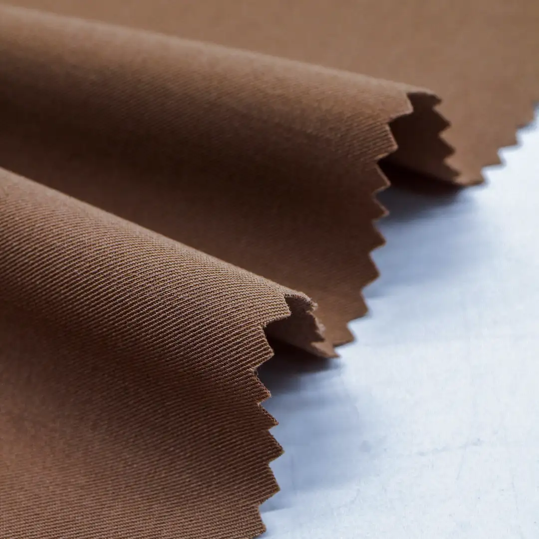 China Fabric for Pants,Blazer Polyester/Rayon Twill Woven Blended Fabric Polyester Rayon Spandex Earthy brown color buy from China wholesaler bulk order at wholesale price free worldwide shipping Alibaba