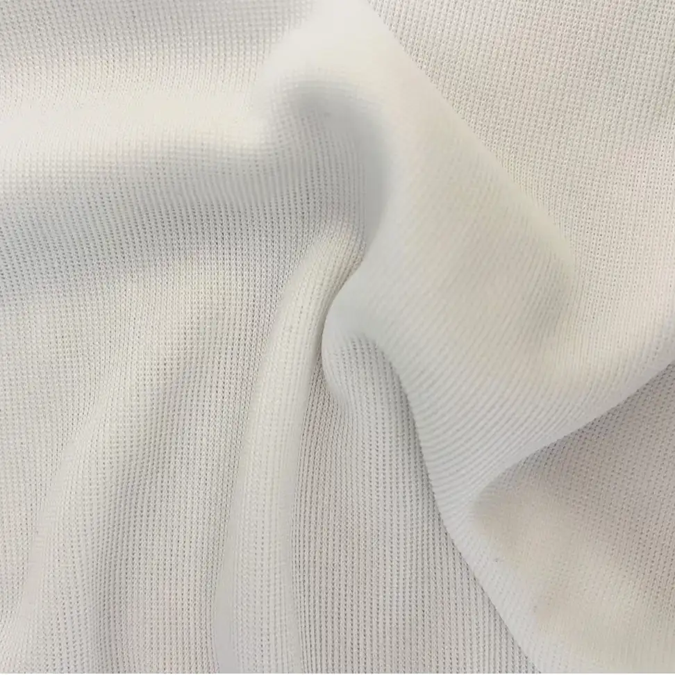 China Fabric for Interlining Rib Knit Fabric Polyester white color buy from China wholesaler bulk order at wholesale price free worldwide shipping Alibaba