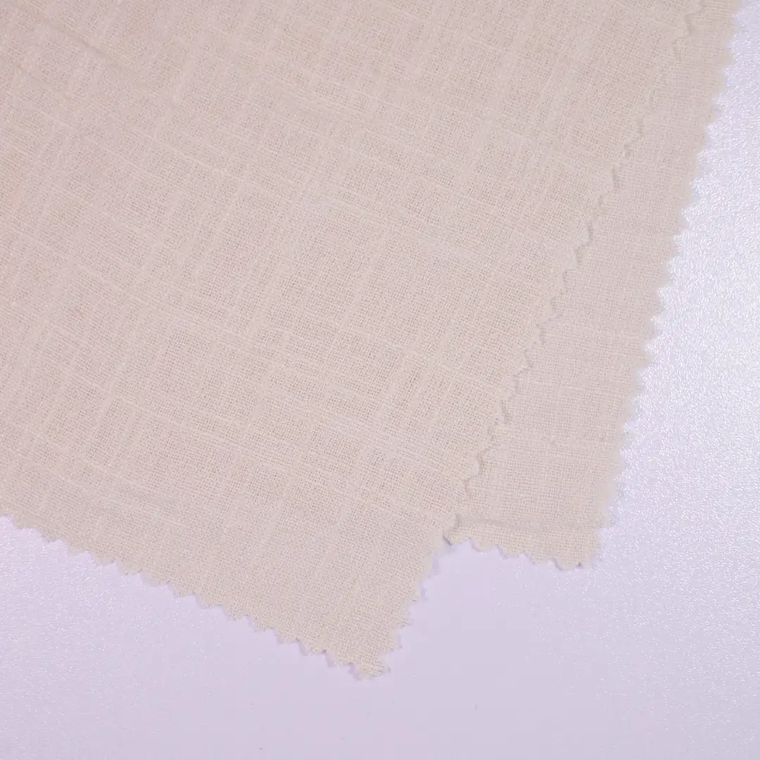 China Fabric for Shirt,Blouse,Over Shirt Slub Fabric Synthetic Woven Fabric Polyester Beige color buy from China wholesaler bulk order at wholesale price free worldwide shipping Alibaba
