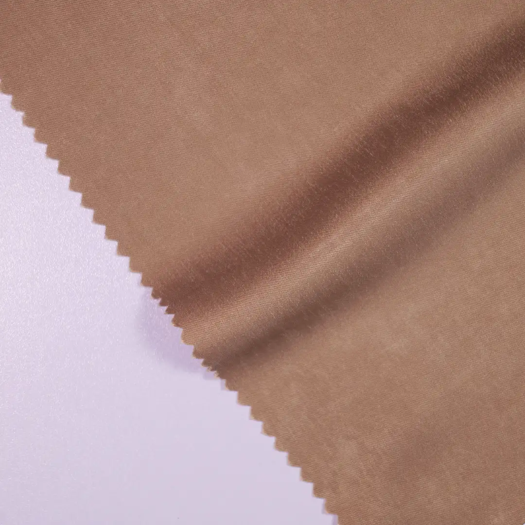 China Fabric for Blouse,Over Shirt Polyester/Rayon Plain Woven Blended Fabric Rayon Polyester brown color buy from China wholesaler bulk order at wholesale price free worldwide shipping Alibaba