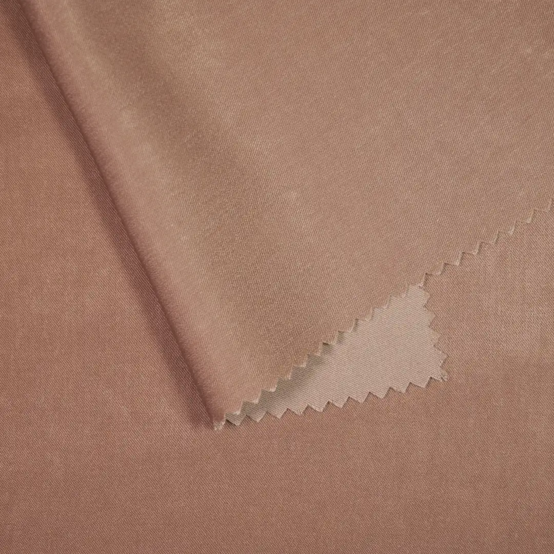 China Fabric for Blouse,Over Shirt Polyester/Rayon Plain Woven Blended Fabric Rayon Polyester brown color buy from China wholesaler bulk order at wholesale price free worldwide shipping Alibaba