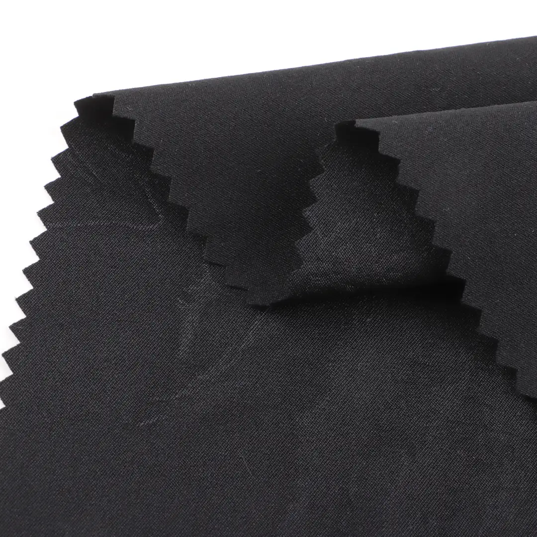 China Fabric for Shirt,Pants,Shorts Four-way Stretch (Bi-Stretch) Synthetic Woven Fabric Polyester Spandex BLACK color buy from China wholesaler bulk order at wholesale price free worldwide shipping Alibaba