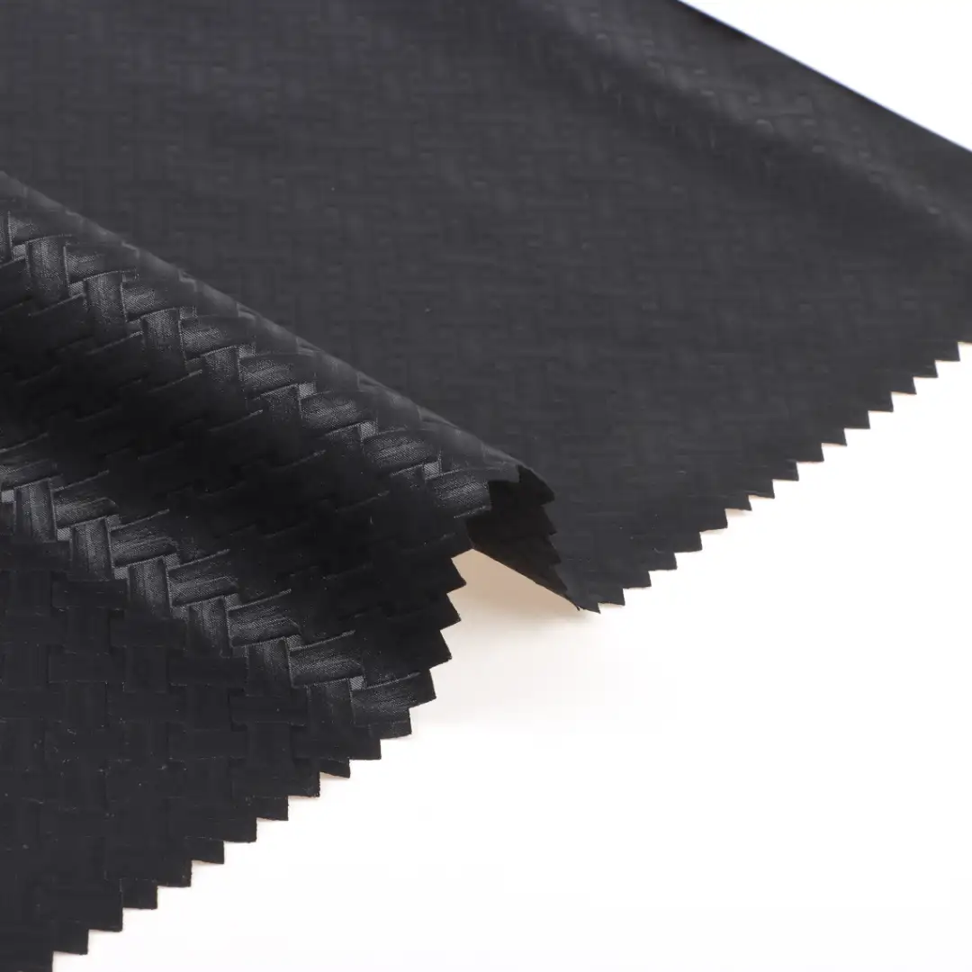 China Fabric for Jackets,Padded Jacket,Waist coat Taslon Synthetic Woven Fabric Nylon BLACK color buy from China wholesaler bulk order at wholesale price free worldwide shipping Alibaba