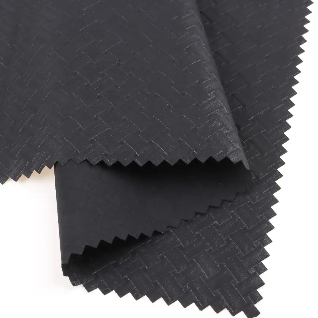China Fabric for Jackets,Padded Jacket,Waist coat Taslon Synthetic Woven Fabric Nylon BLACK color buy from China wholesaler bulk order at wholesale price free worldwide shipping Alibaba