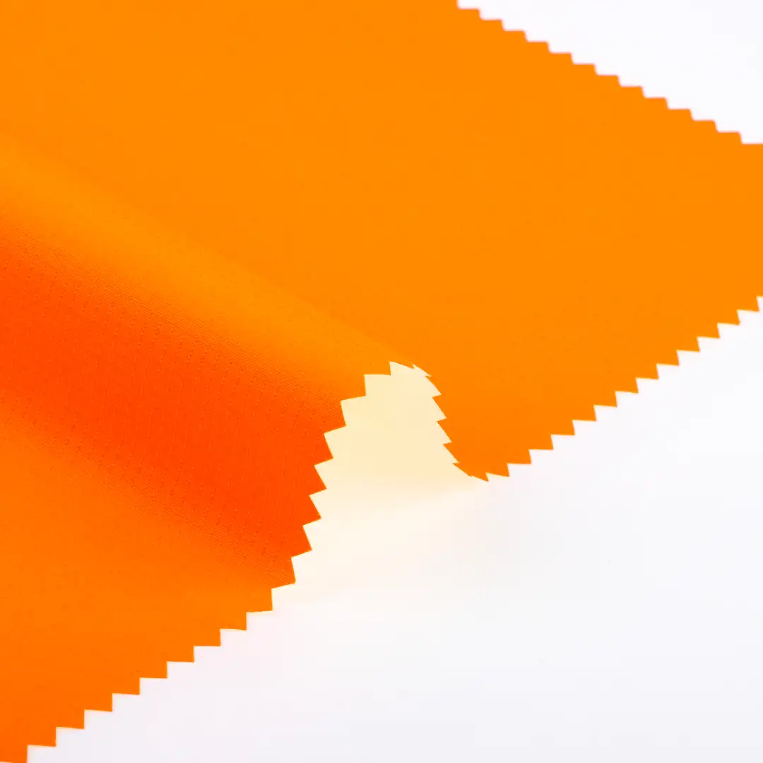 China Fabric for Pants,Jackets,Uniform,Waist coat Polyester Pongee Synthetic Woven Fabric Polyester orange color buy from China wholesaler bulk order at wholesale price free worldwide shipping Alibaba