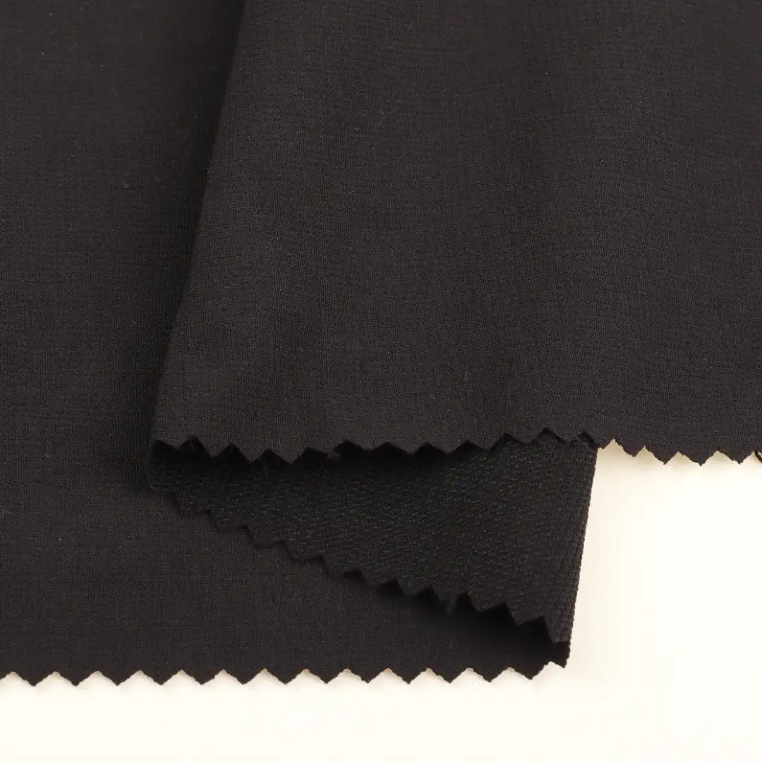 China Fabric for Pants,Jackets Four Stretch Nylon Woven Fabric Synthetic Woven Fabric Polyamide Elastane BLACK color buy from China wholesaler bulk order at wholesale price free worldwide shipping Alibaba