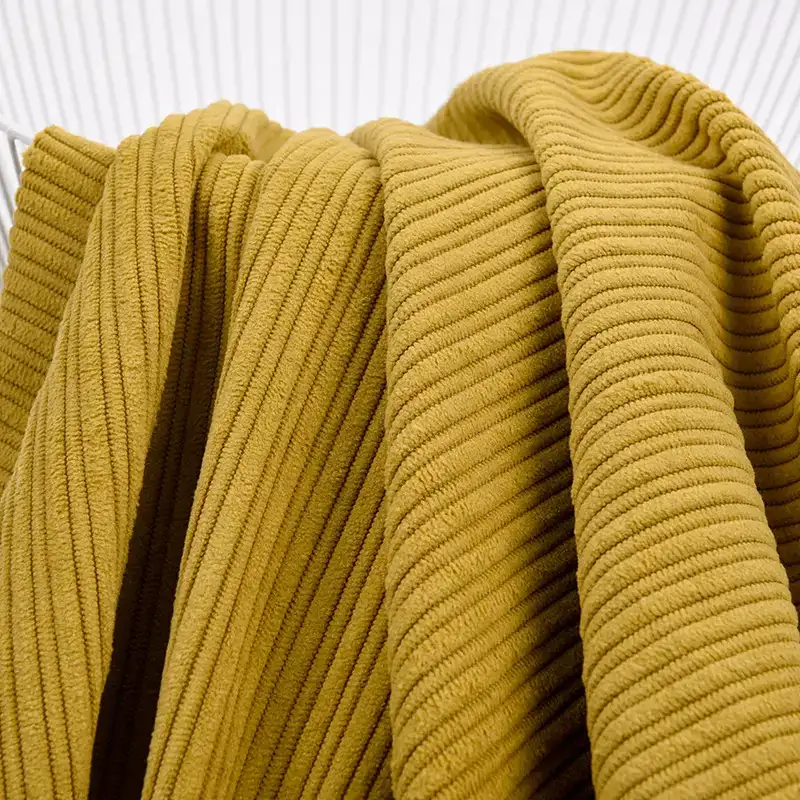 China Fabric for Pants,Jogger,Full-Zipper Cardigan ,Round Neck Pullover ,Knitted Trousers ,Men's Pants ,Loungewear,Sweatshirt,Over Shirt knitted Corduroy Knit Fabric Polyester Yellow color buy from China wholesaler bulk order at wholesale price free worldwide shipping Alibaba