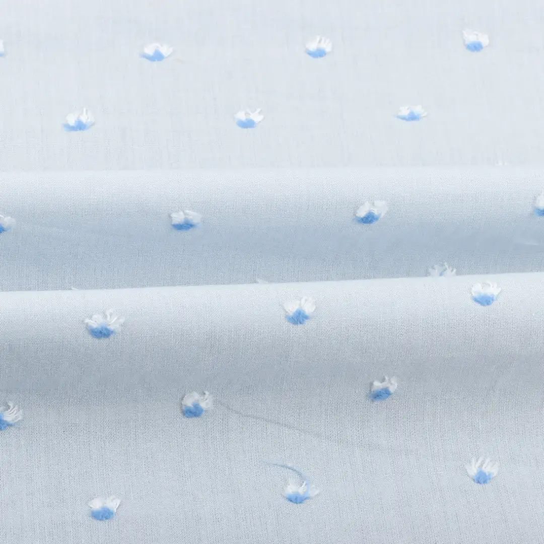China Fabric for Shirt,Blouse,Skirt,Shorts Cotton Cut Flower Natural Woven Fabric Cotton Blue color buy from China wholesaler bulk order at wholesale price free worldwide shipping Alibaba