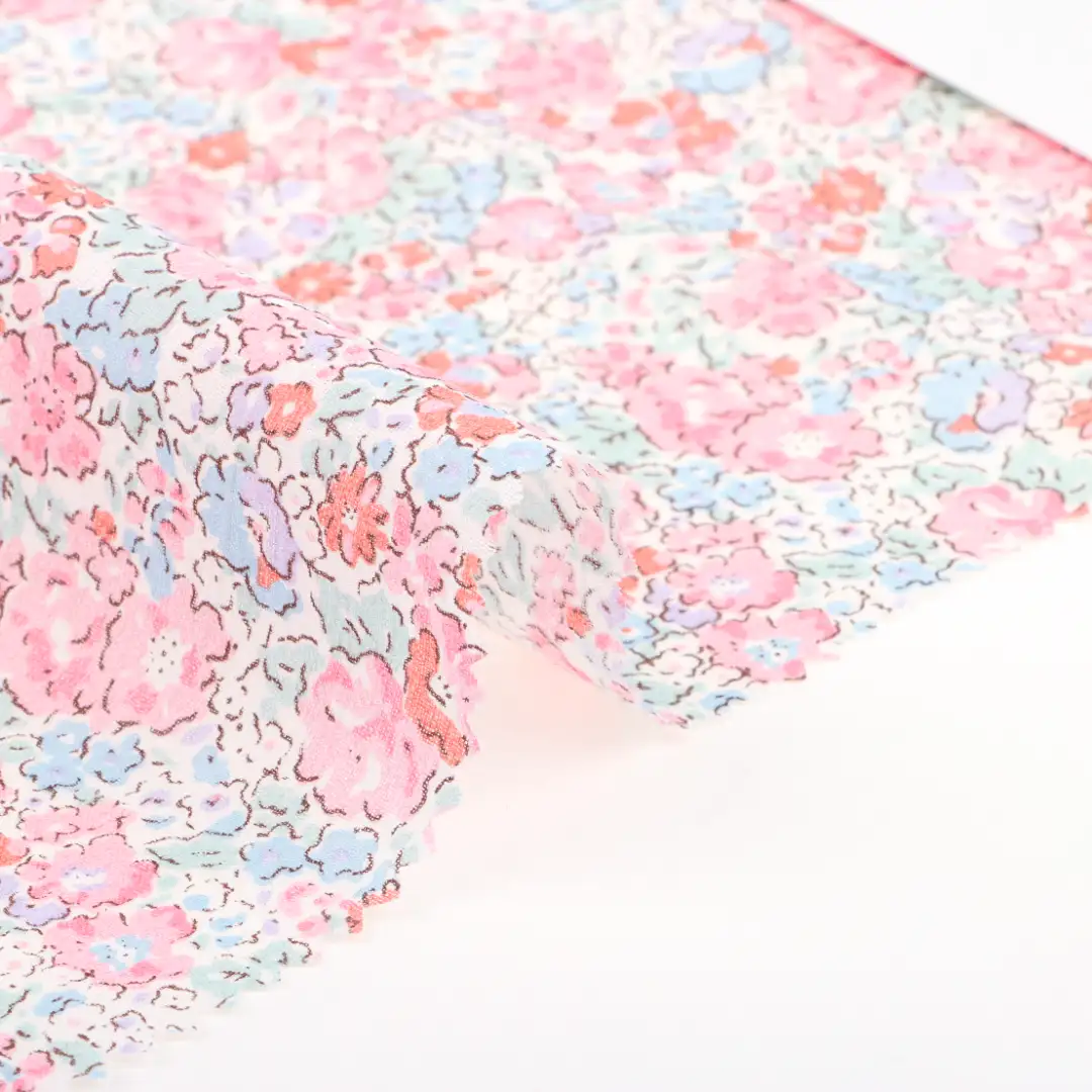 China Fabric for Shirt,Blouse,Skirt,Shorts,Kids Puff Sleeve Tier Dress,Kids Peter Pan Collar Dress Crepe Natural Woven Fabric Cotton Printing color buy from China wholesaler bulk order at wholesale price free worldwide shipping Alibaba