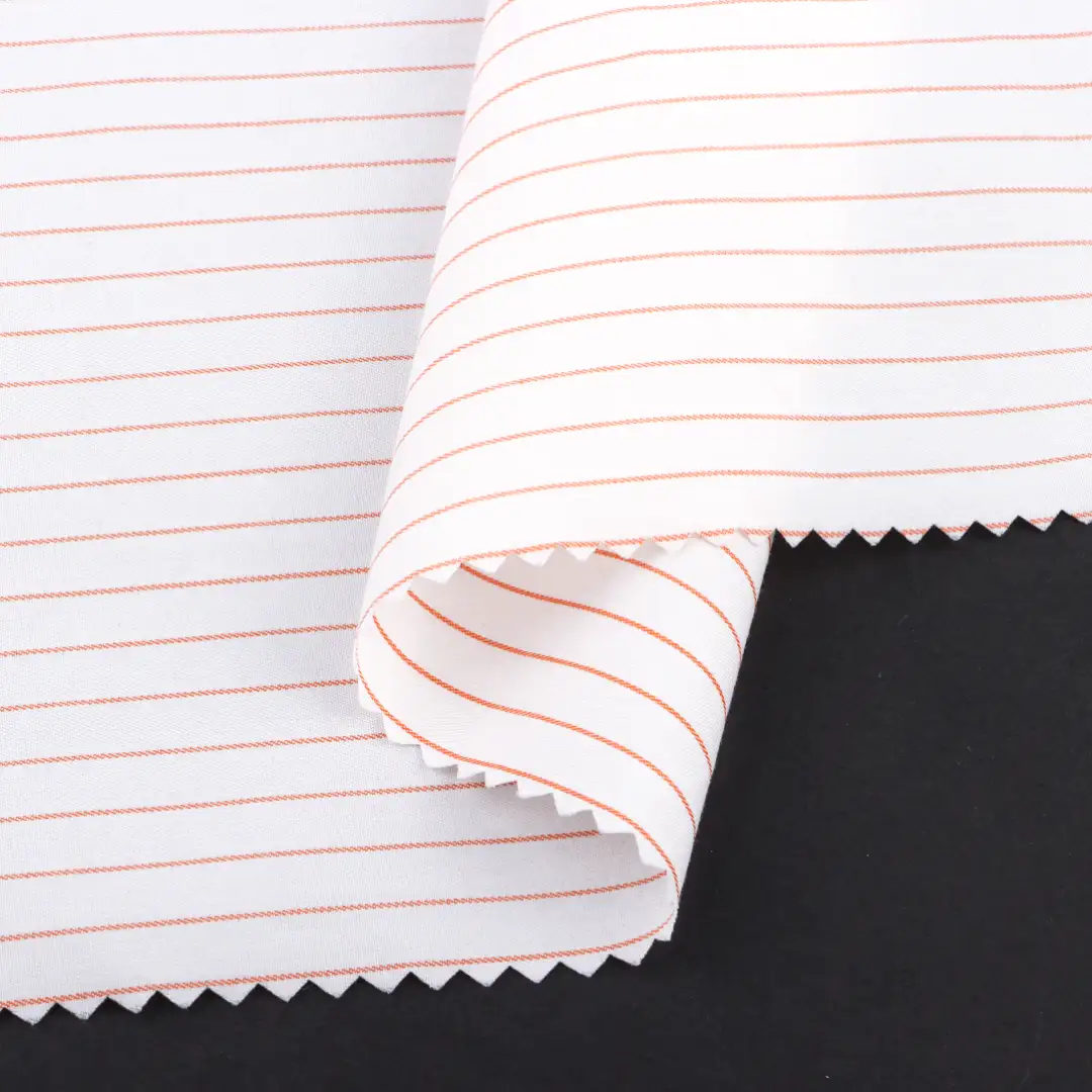 China Fabric for Shirt,Blouse,Skirt,Shorts TC Poplin Woven Blended Fabric Cotton Polyester Stripe color buy from China wholesaler bulk order at wholesale price free worldwide shipping Alibaba