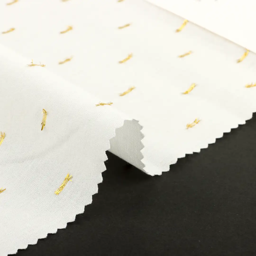 China Fabric for Shirt,Blouse,Skirt,Kids Short Sleeve Peter Pan Collar Pleated Dress CVC Yarn Dye Woven Blended Fabric Cotton Polyester WHITE color buy from China wholesaler bulk order at wholesale price free worldwide shipping Alibaba
