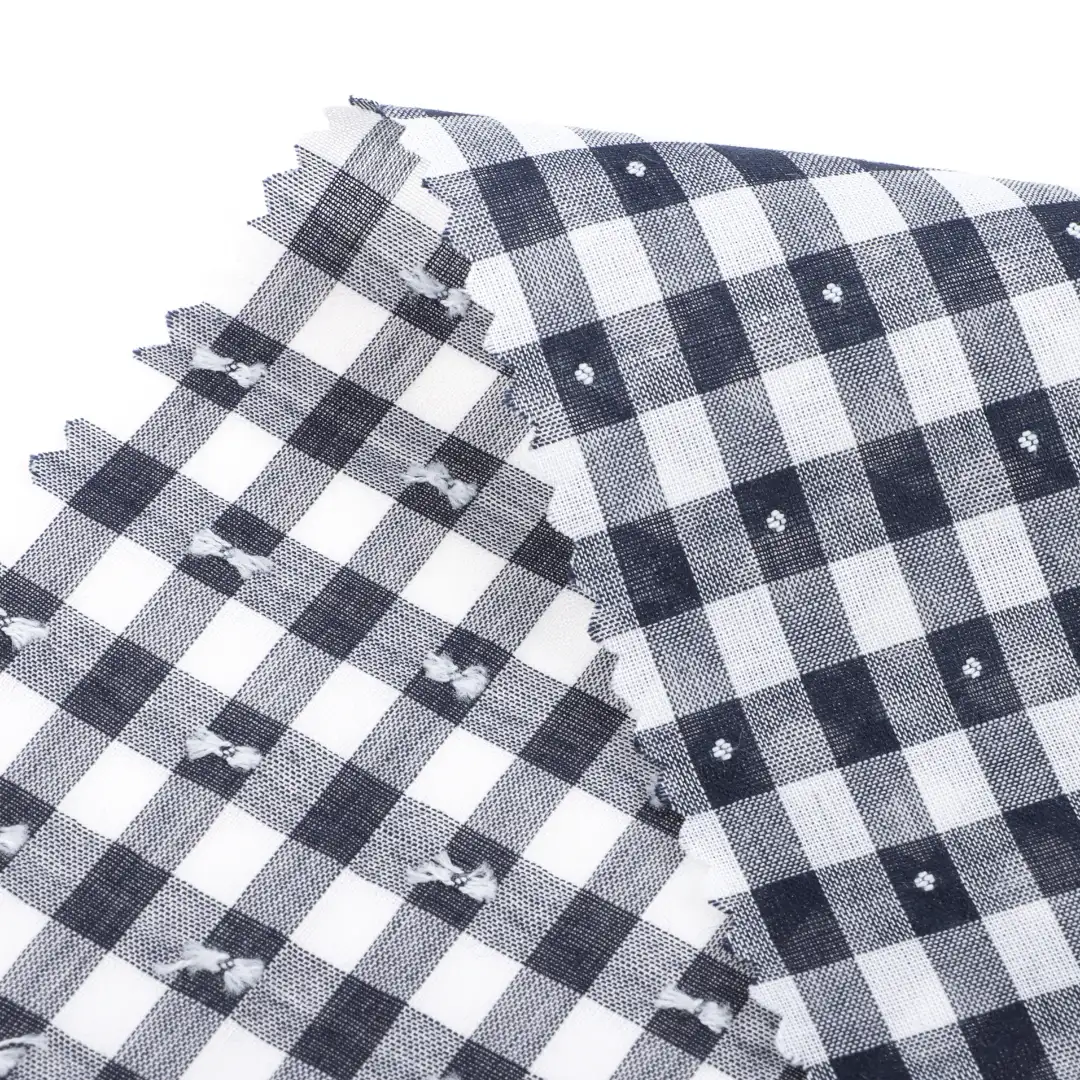 China Fabric for Shirt,Blouse,Skirt,Shorts,Kids Short Sleeve Peter Pan Collar Pleated Dress Cotton Cut Flower Natural Woven Fabric Cotton Check color buy from China wholesaler bulk order at wholesale price free worldwide shipping Alibaba