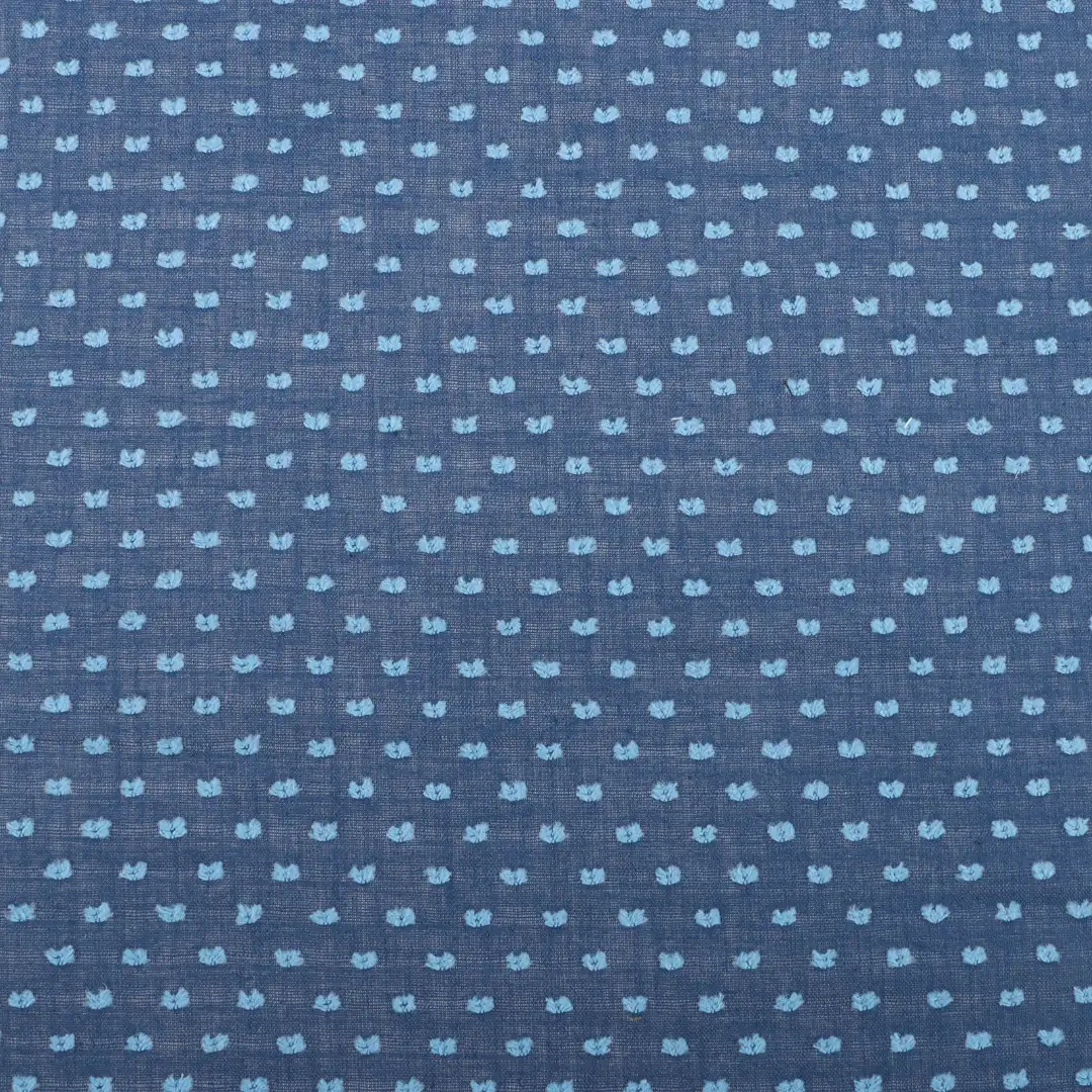 China Fabric for Shirt,Blouse,Skirt,Kids Peter Pan Collar Dress Cotton Cut Flower Natural Woven Fabric Cotton Navy color buy from China wholesaler bulk order at wholesale price free worldwide shipping Alibaba