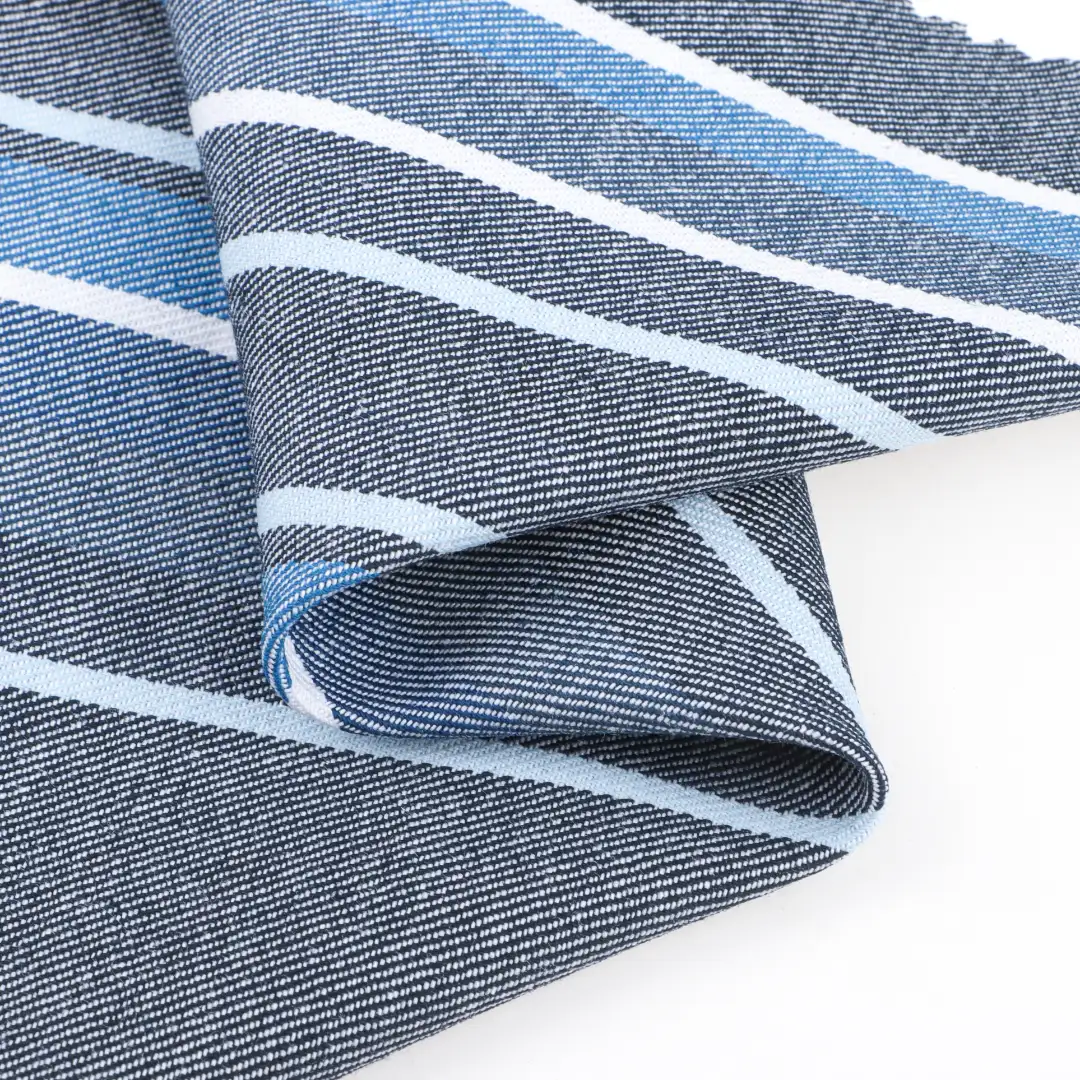 China Fabric for Shirt,Pants,Blouse,Skirt,Shorts TC Yarn Dye Woven Blended Fabric Cotton Polyester Stripe color buy from China wholesaler bulk order at wholesale price free worldwide shipping Alibaba