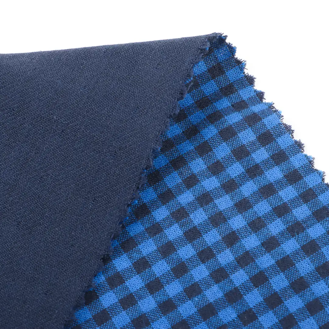 China Fabric for Shirt,Blouse,Light Jacket,Wide Leg Capri Pants Cotton Double Layer Natural Woven Fabric Cotton Check color buy from China wholesaler bulk order at wholesale price free worldwide shipping Alibaba