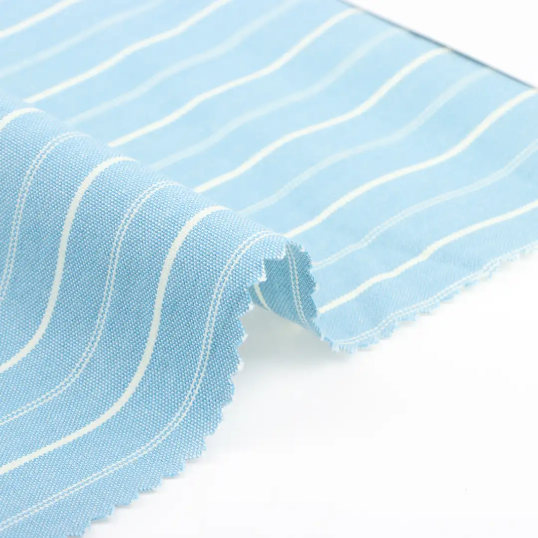 China Fabric for Shirt,Blouse,Skirt,Shorts,Loungewear,Kids Peter Pan Collar Dress,Wide Leg Capri Pants Yarn Dyed Stripe Natural Woven Fabric Cotton Stripe color buy from China wholesaler bulk order at wholesale price free worldwide shipping Alibaba