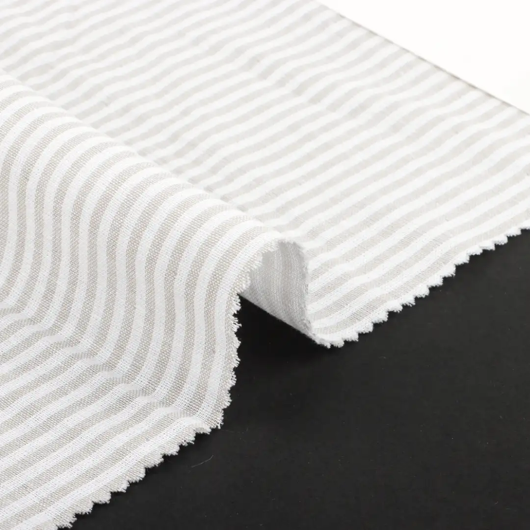 China Fabric for Shirt,Blouse,Skirt,Loungewear Cotton Double Layer Natural Woven Fabric Cotton Stripe color buy from China wholesaler bulk order at wholesale price free worldwide shipping Alibaba