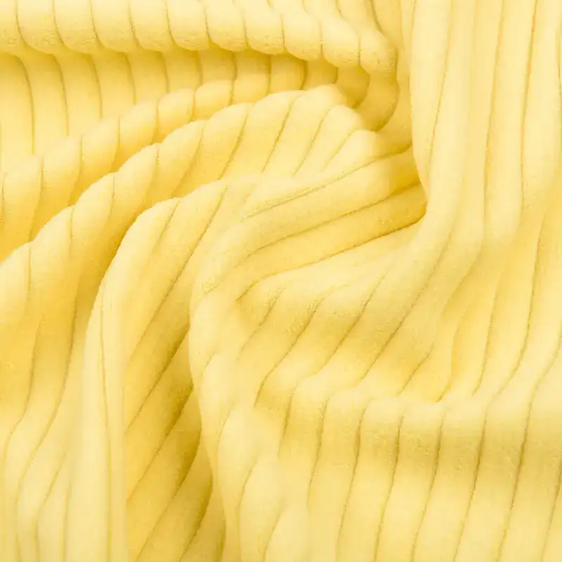 China Fabric for Jogger,Hoodie,Pajamas,Open Cardigan ,Full-Zipper Cardigan ,Half-Zipper Cardigan ,Shirt Long Sleeve Zipper ,Shirt Half Sleeve Button ,Shirt Half Sleeve Zipper ,Loungewear knitted Corduroy Knit Fabric Polyester Yellow color buy from China wholesaler bulk order at wholesale price free worldwide shipping Alibaba