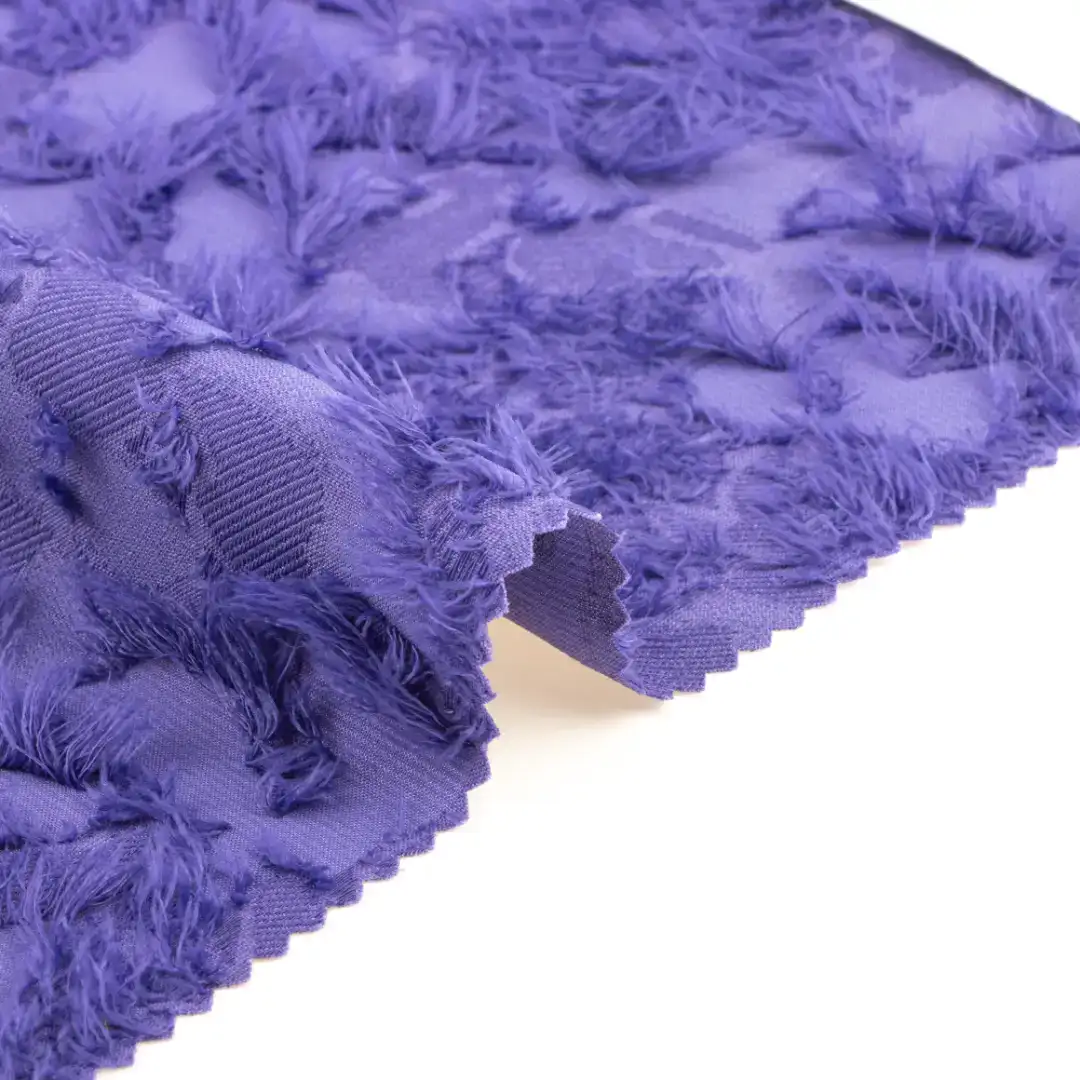 China Fabric for Skirt Polyester Cut Flower Fabric Synthetic Woven Fabric Polyester PURPLE color buy from China wholesaler bulk order at wholesale price free worldwide shipping Alibaba