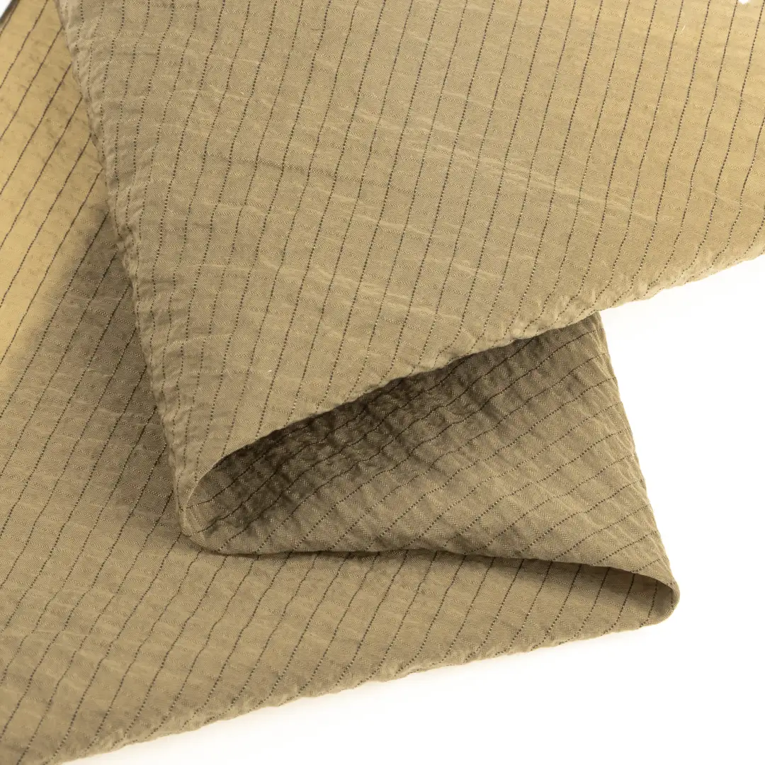 China Fabric for Crop Top,Bubble-Sleeve Crop Top Nylon Crepe Synthetic Woven Fabric Nylon brown color buy from China wholesaler bulk order at wholesale price free worldwide shipping Alibaba