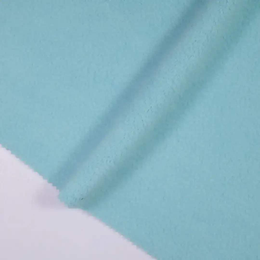 China Fabric for Open Cardigan (Sweater),U-Neck Cardigan (Sweater),Long Sleeve Base Layer Top Polar Fleece Knit Fabric Polyester blue color buy from China wholesaler bulk order at wholesale price free worldwide shipping Alibaba