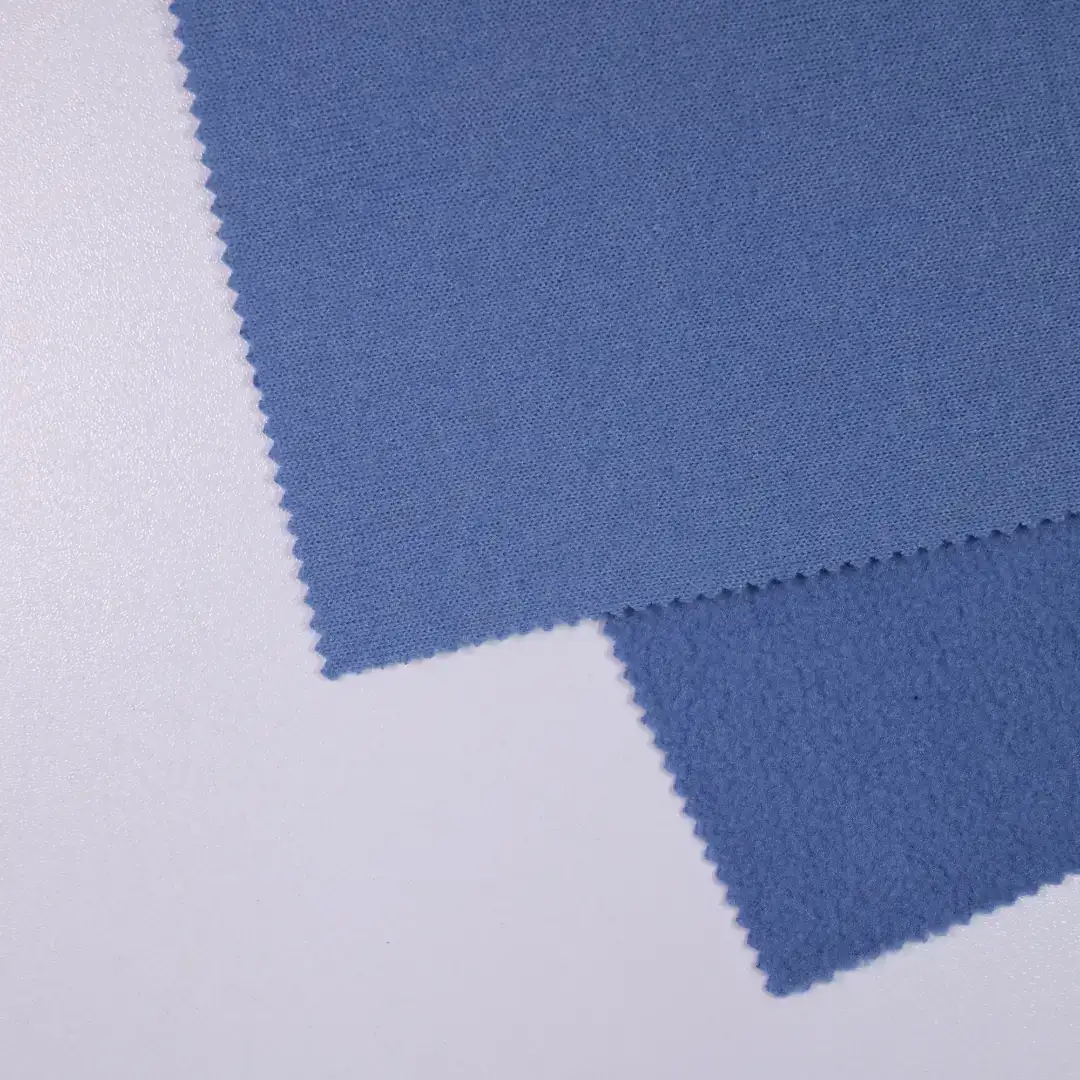 China Fabric for Jackets,Hoodie,Trench Coat,Hoodie  (Sweater) Polar Fleece Knit Fabric Polyester blue color buy from China wholesaler bulk order at wholesale price free worldwide shipping Alibaba