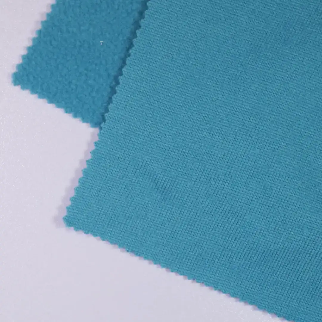 China Fabric for Jackets,Hoodie,Trench Coat Polar Fleece Knit Fabric Polyester blue color buy from China wholesaler bulk order at wholesale price free worldwide shipping Alibaba