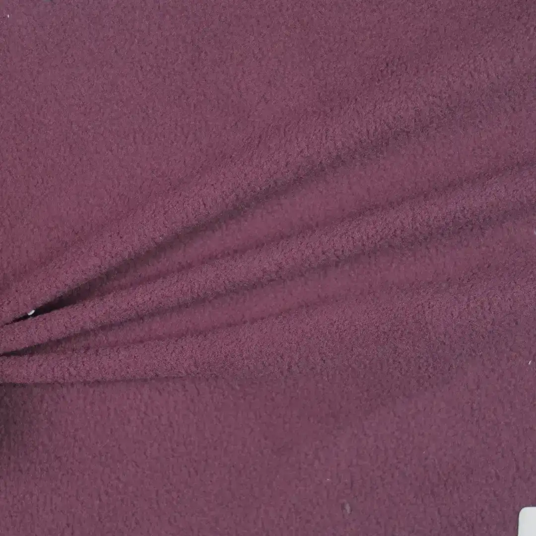 China Fabric for Interlining Polar Fleece Knit Fabric Polyester burgundy color buy from China wholesaler bulk order at wholesale price free worldwide shipping Alibaba