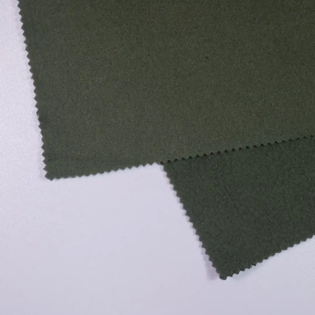 China Fabric for Jackets,Hoodie,Trench Coat,Hoodie  (Sweater) Polar Fleece Knit Fabric Polyester olive green color buy from China wholesaler bulk order at wholesale price free worldwide shipping Alibaba