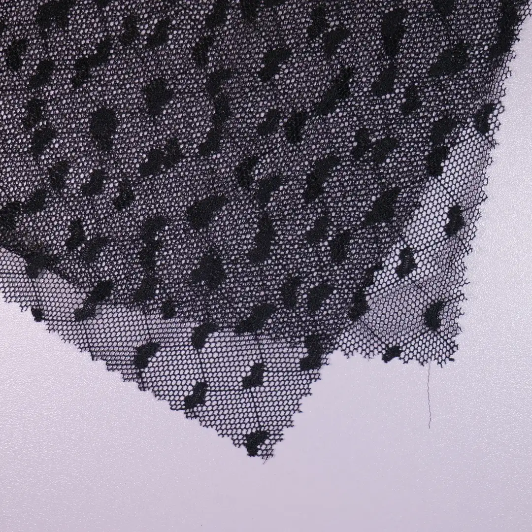 China Fabric for Shirt,Skirt Lace Knit Fabric Nylon Spandex Black color buy from China wholesaler bulk order at wholesale price free worldwide shipping Alibaba