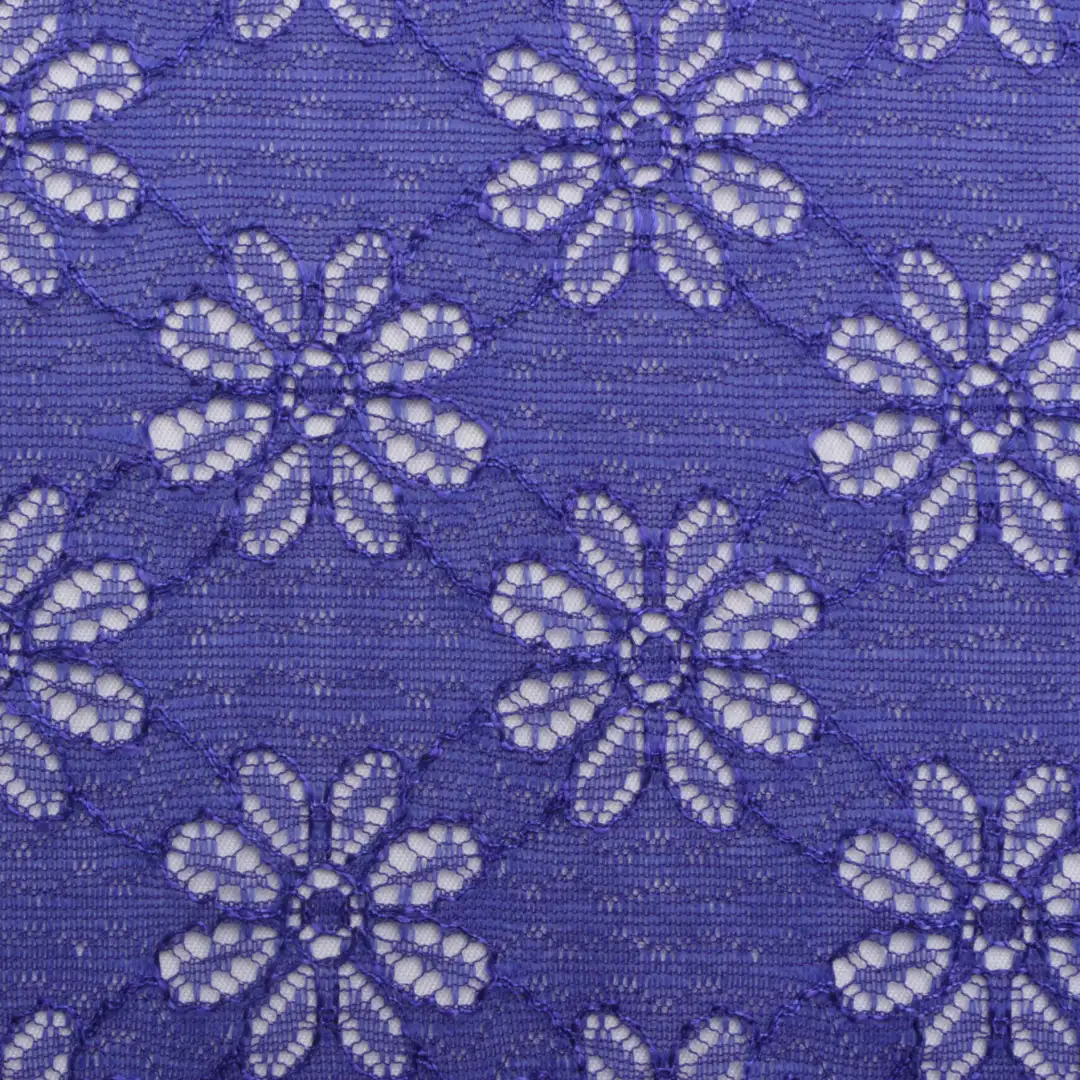 China Fabric for Blouse,Crop Top,Skirt Lace Knit Fabric Nylon Spandex Purple color buy from China wholesaler bulk order at wholesale price free worldwide shipping Alibaba