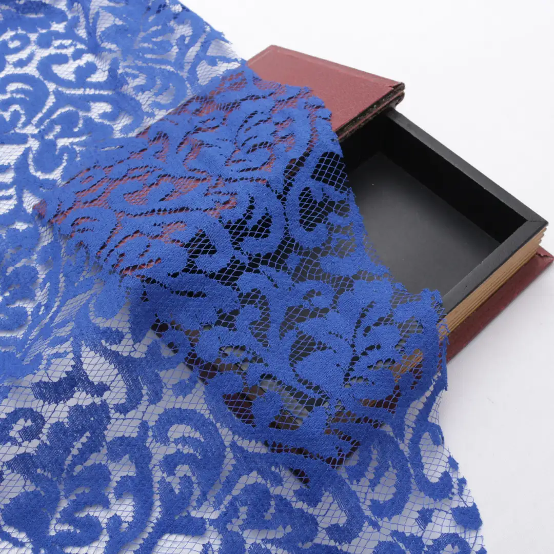 China Fabric for Shirt,Blouse,Skirt,Shirt Half Sleeve Button  Lace Knit Fabric Cotton Nylon blue color buy from China wholesaler bulk order at wholesale price free worldwide shipping Alibaba