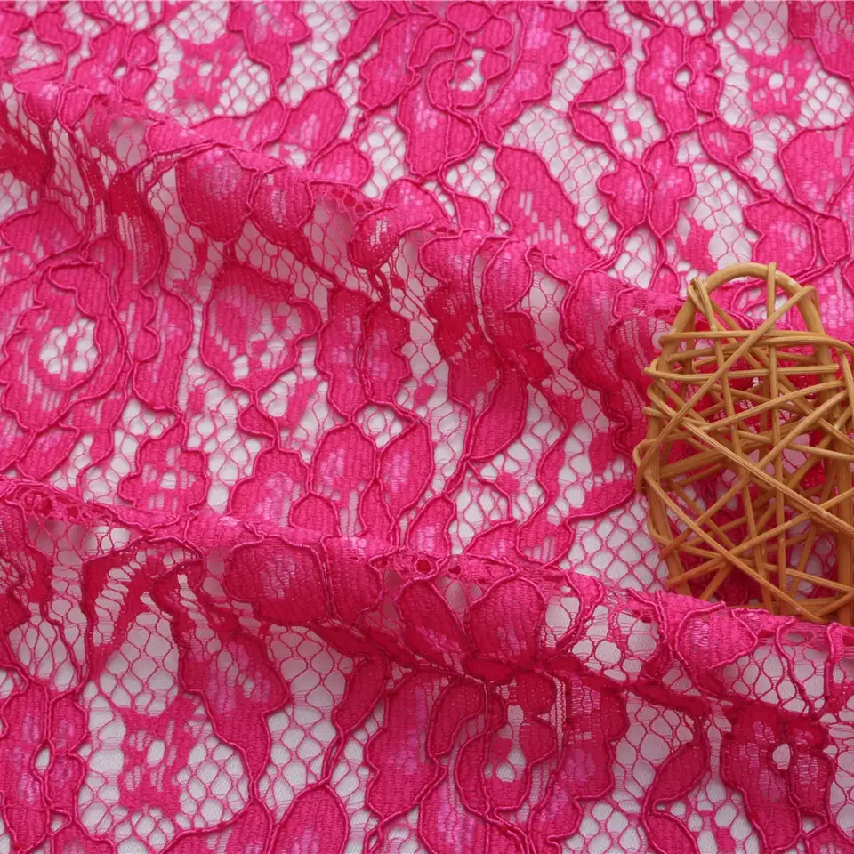 China Fabric for Shirt,Blouse,Skirt  Lace Knit Fabric Nylon Rayon red color buy from China wholesaler bulk order at wholesale price free worldwide shipping Alibaba