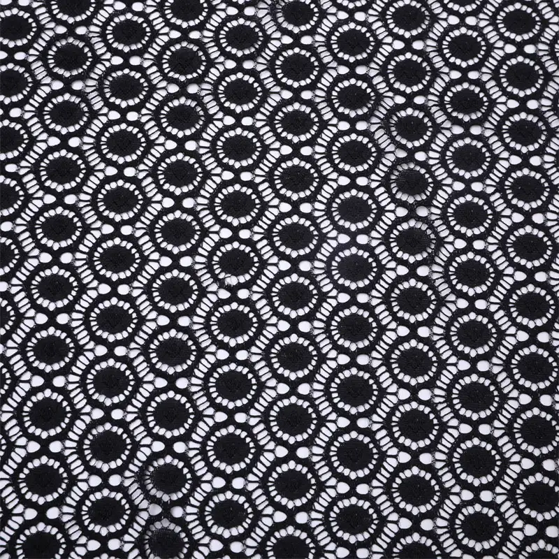 China Fabric for Shirt,Blouse,Skirt  Lace Knit Fabric Nylon Spandex black color buy from China wholesaler bulk order at wholesale price free worldwide shipping Alibaba