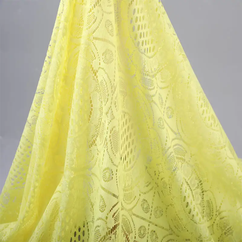 China Fabric for Blouse,Skirt,Skirt  Lace Knit Fabric Polyester yellow color buy from China wholesaler bulk order at wholesale price free worldwide shipping Alibaba