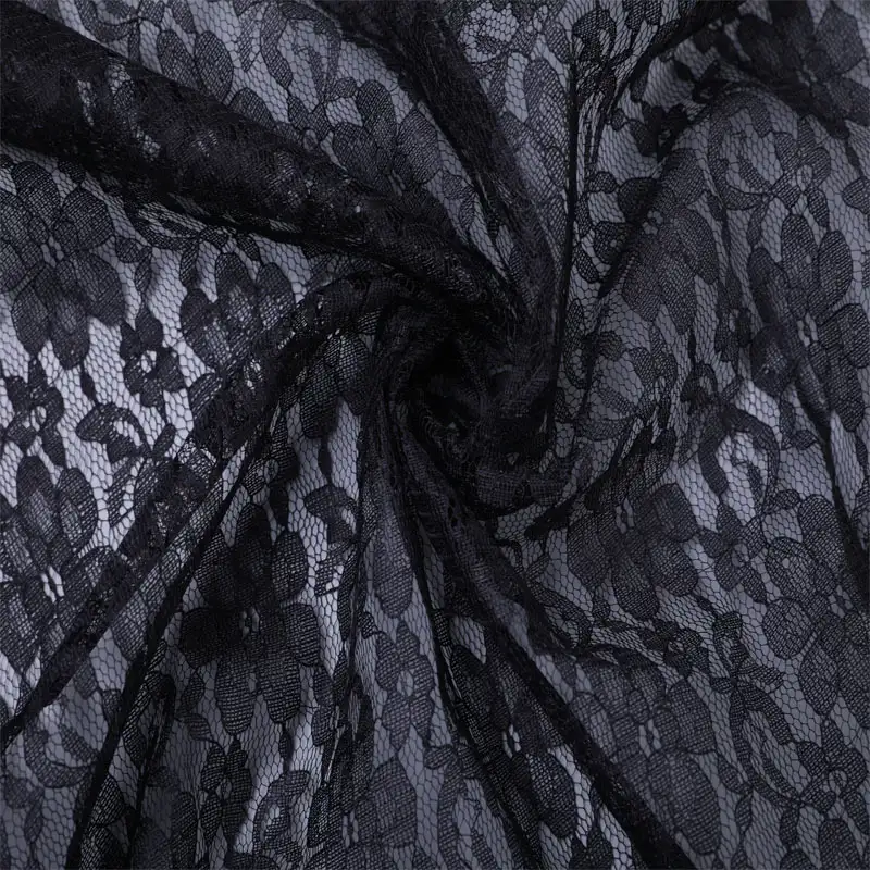 China Fabric for Shirt,Blouse,Skirt,Skirt  Lace Knit Fabric Polyester black color buy from China wholesaler bulk order at wholesale price free worldwide shipping Alibaba
