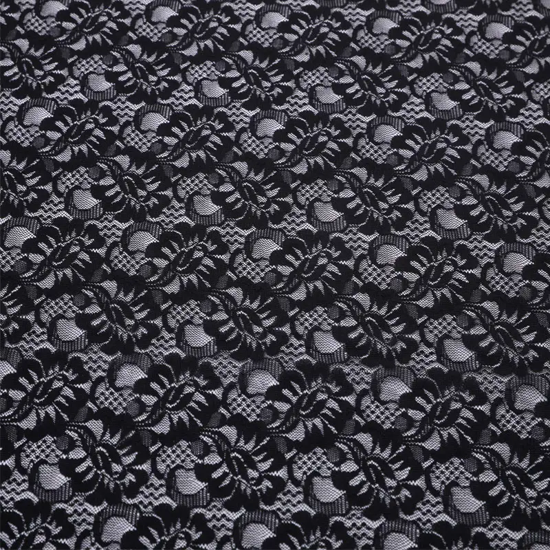 China Fabric for Shirt,Skirt,Skirt  Lace Knit Fabric Nylon Spandex black color buy from China wholesaler bulk order at wholesale price free worldwide shipping Alibaba